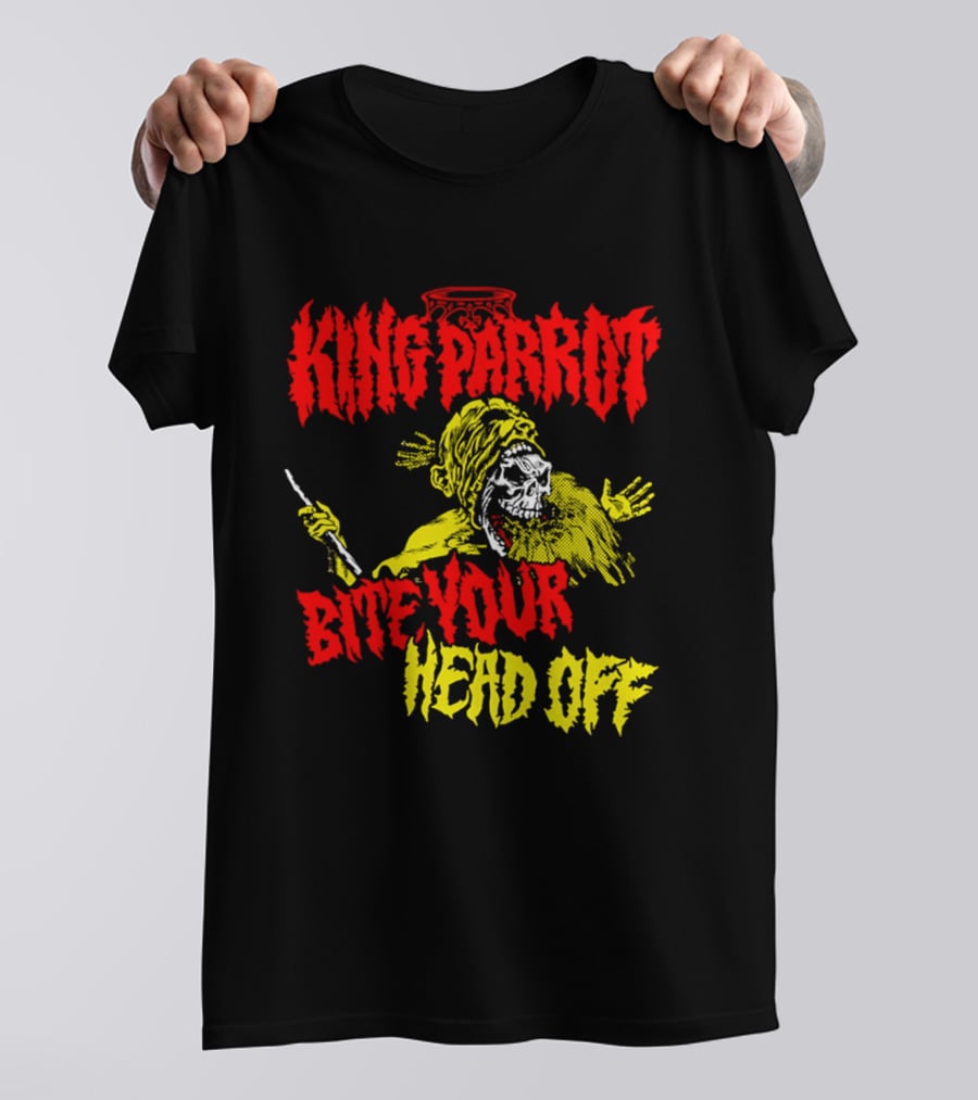 King Parrot Bite Your Head Off Skull And Creature T-Shirt