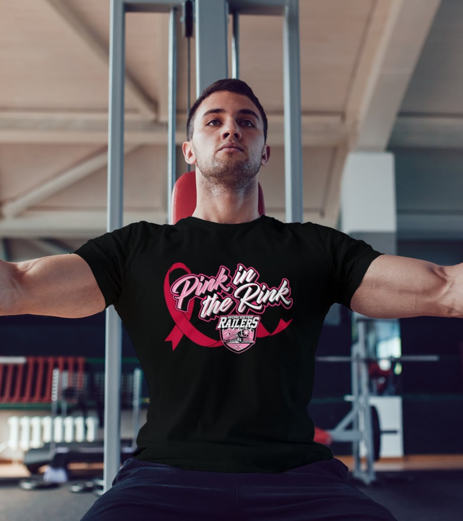 Pink In The Rink Worcester Railers Breast Cancer Awareness Event T-Shirt