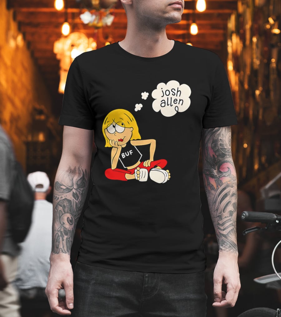 Lizzie McGuire BUF Josh Allen Dreaming Cartoon T-Shirt