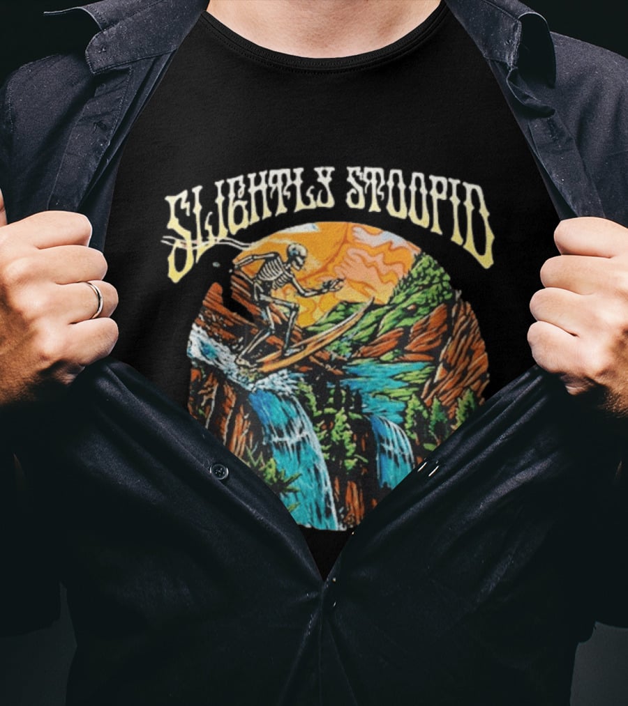 Slightly Stoopid Skeleton Surfing Red Rocks August 8 2026 T-Shirt