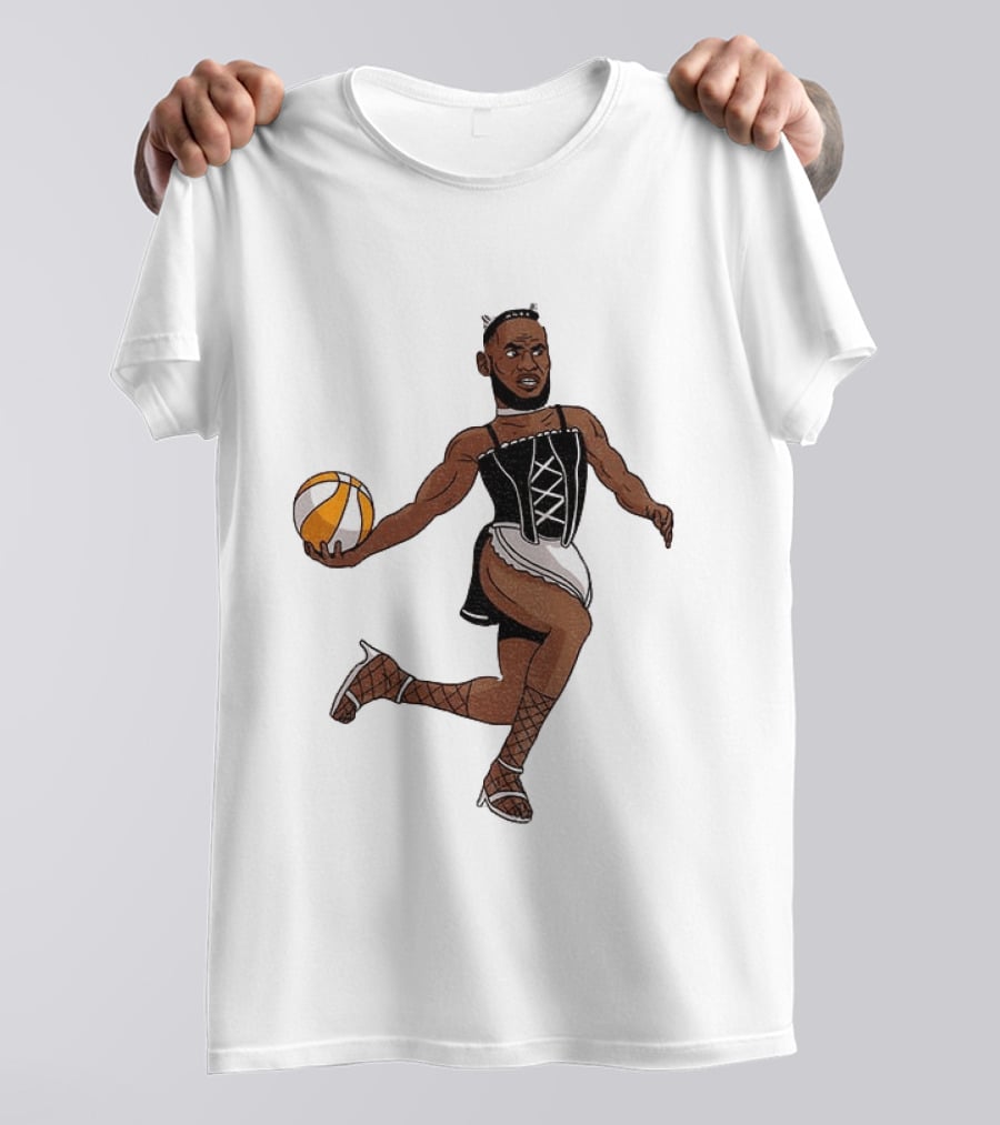 LeBron James Maid Outfit Basketball Crossover WNBA Fantasy T-Shirt