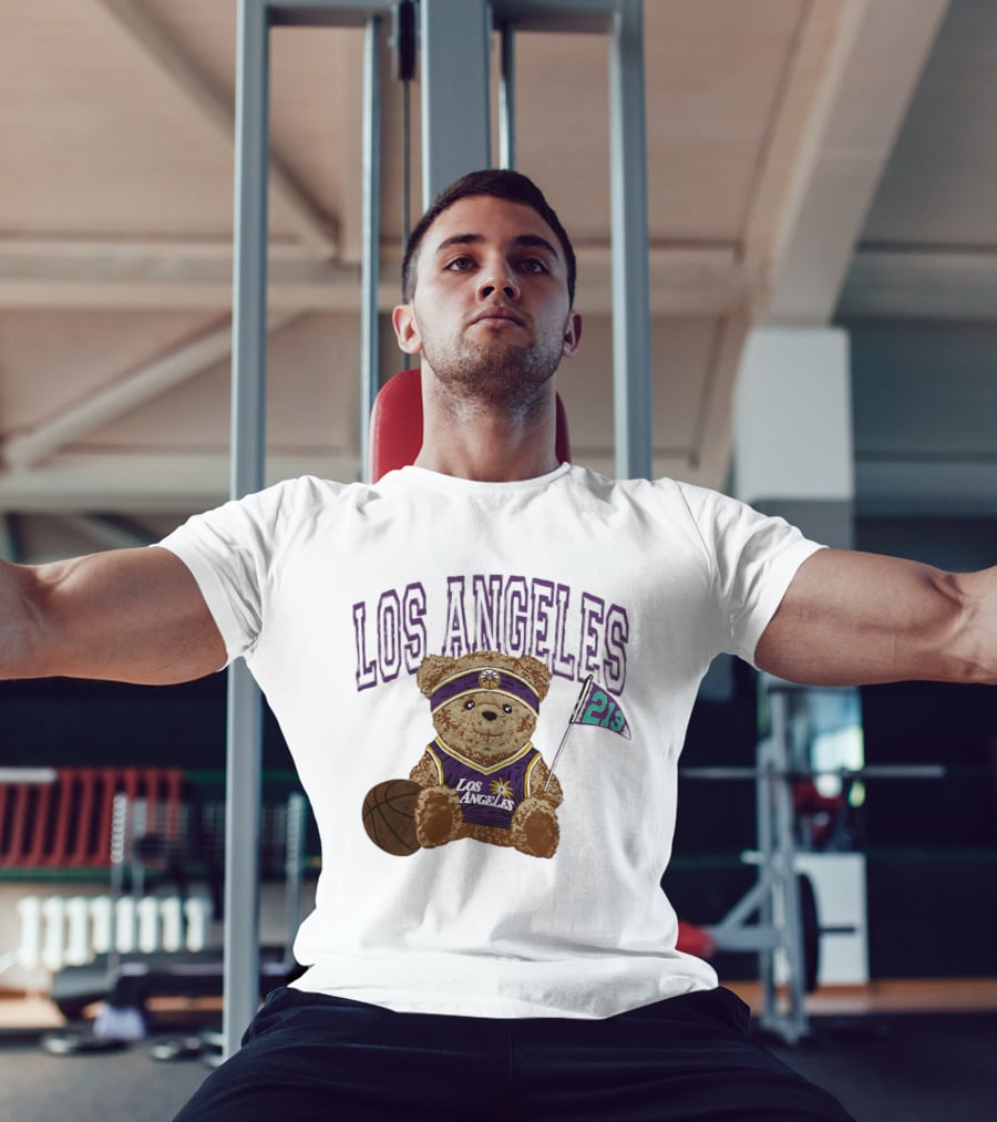 Los Angeles Basketball Bear 213 Team Spirit T-Shirt