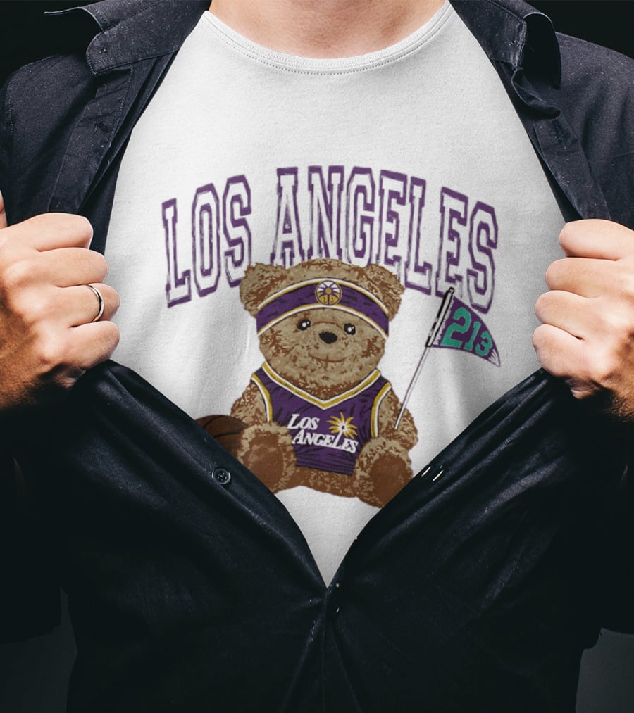 Los Angeles Basketball Bear 213 Team Spirit T-Shirt