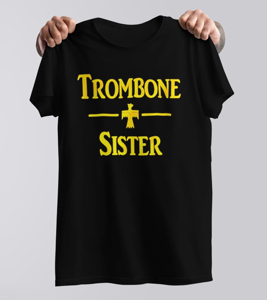 Trombone Sister Yellow Thunderbird Between Lines T-Shirt