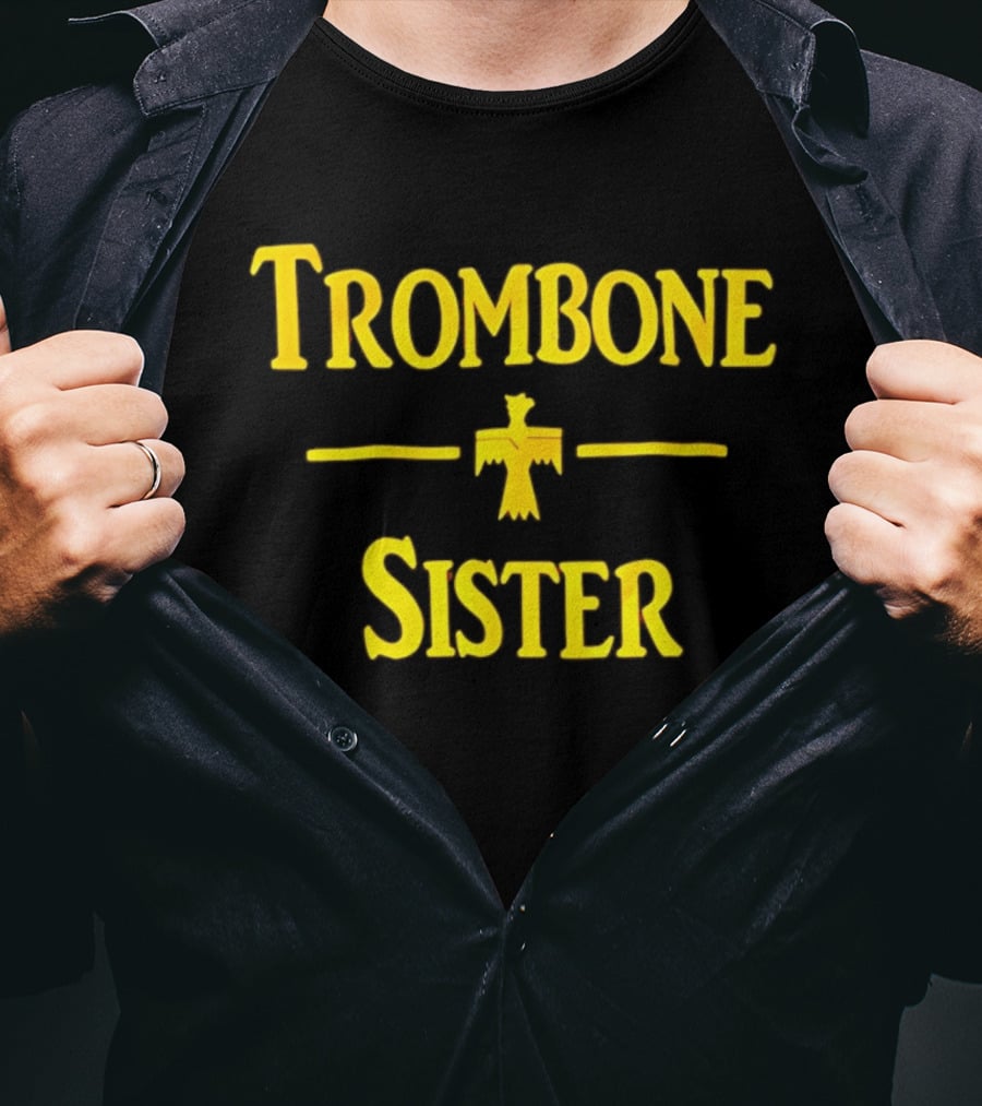 Trombone Sister Yellow Thunderbird Between Lines T-Shirt