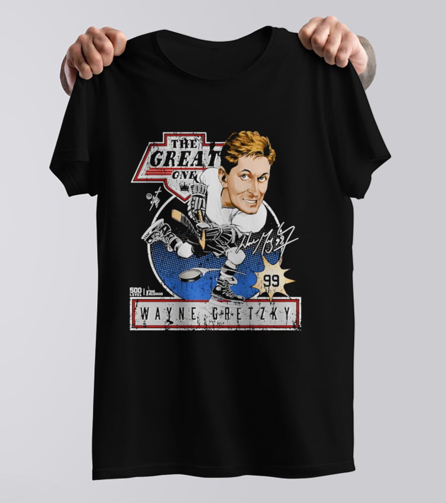 Wayne Gretzky The Great One Los Angeles Kings Caricature Bruce Stark Collection 99 T-Shirt