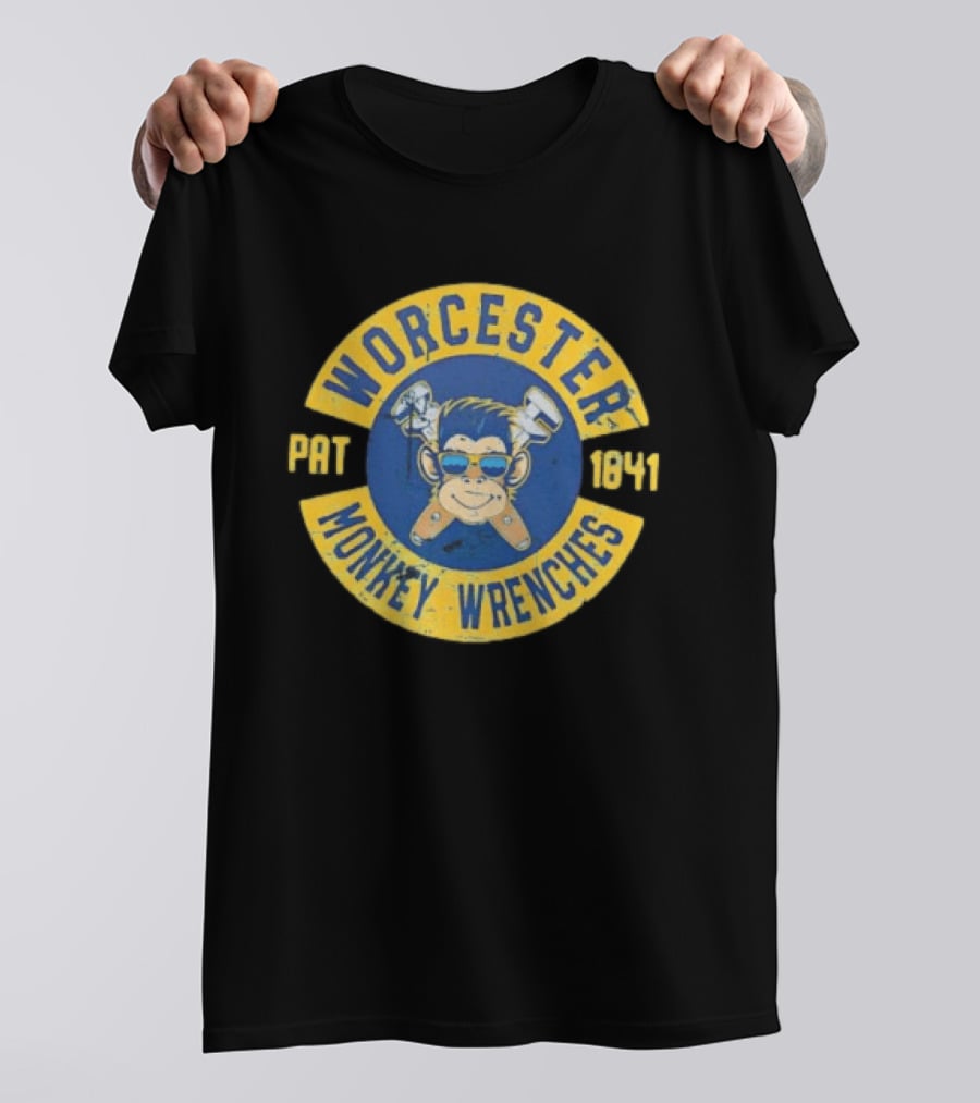 Worcester Pat 1841 Monkey Wrenches Monkey T-Shirt