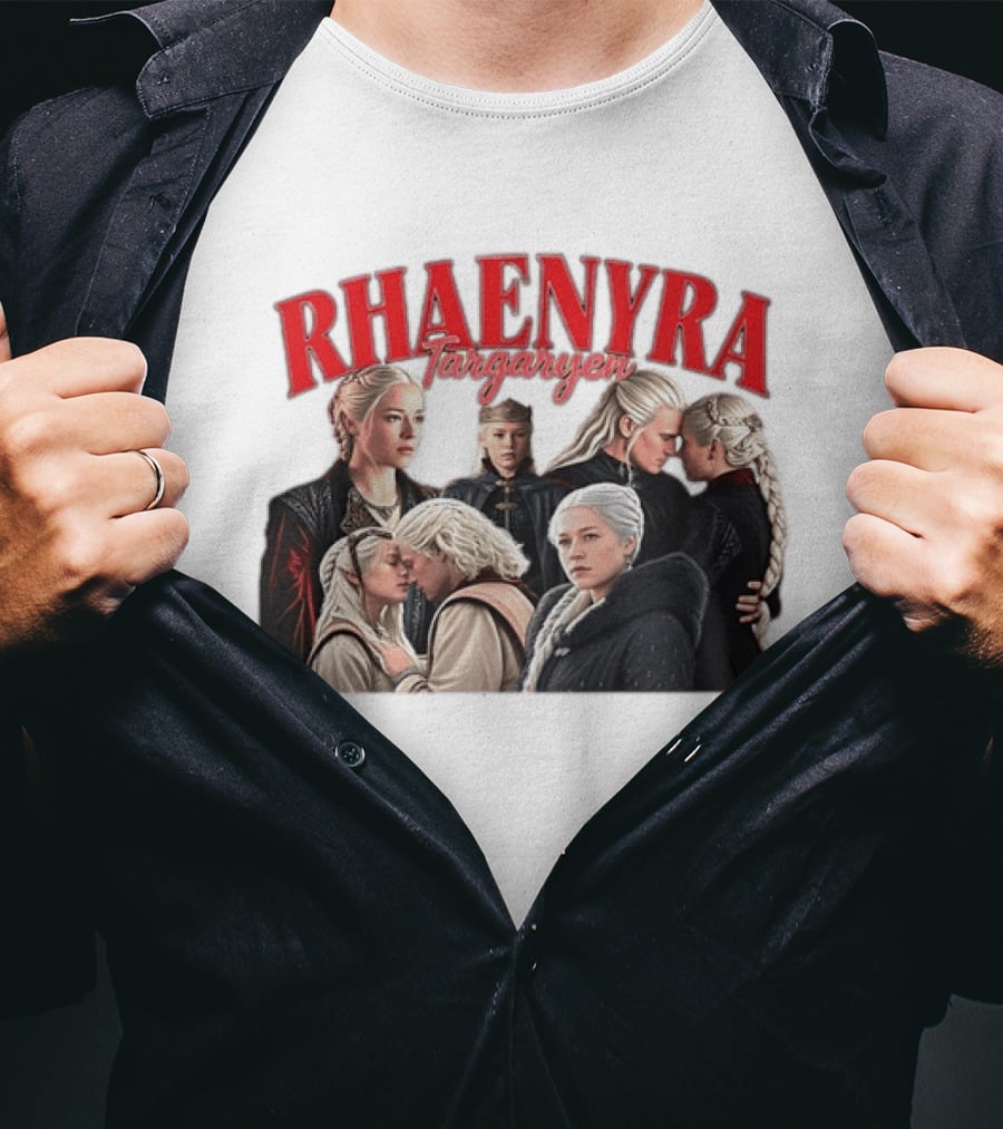 Rhaenyra Targaryen Photo Collage Bootleg Portraits T-Shirt