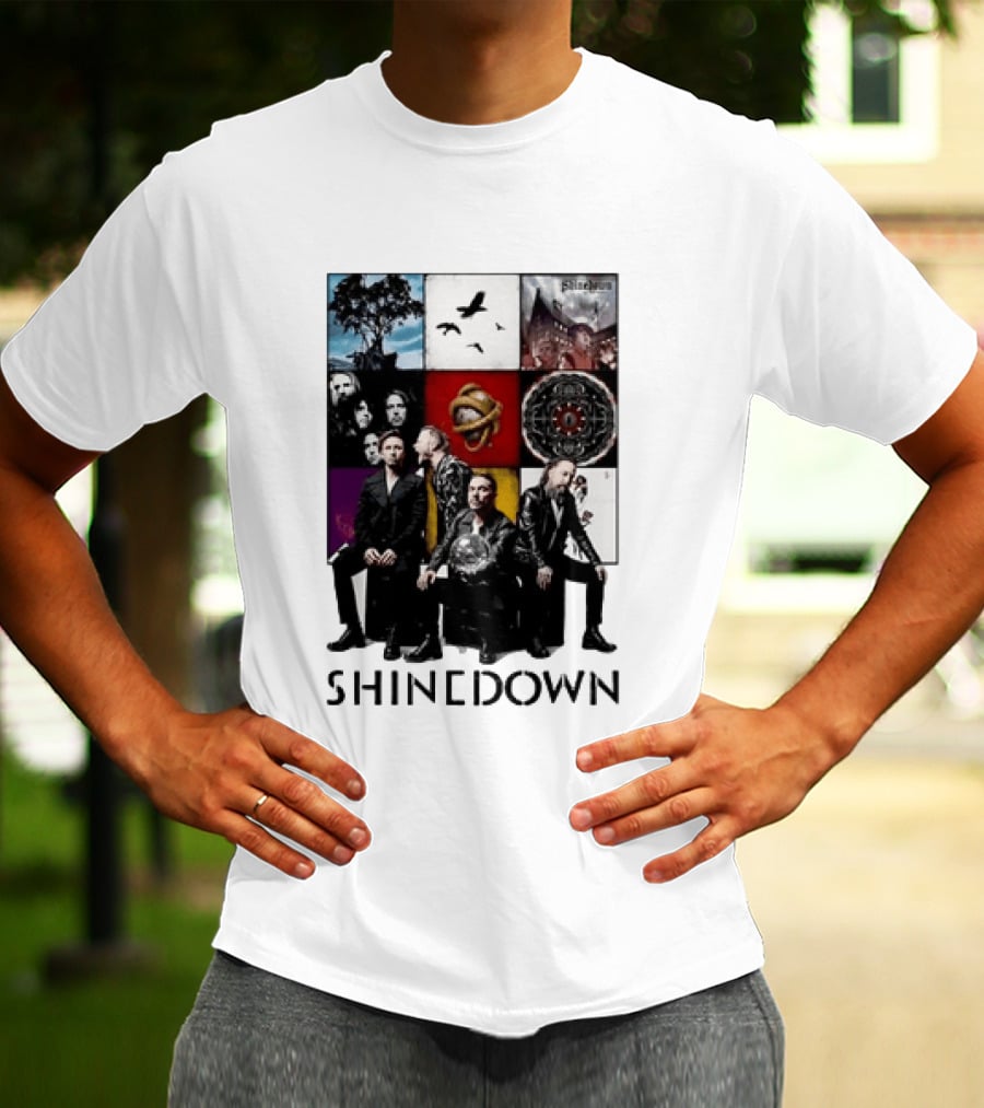 Shinedown Us And Them Album Cover Band Members Collage T-Shirt