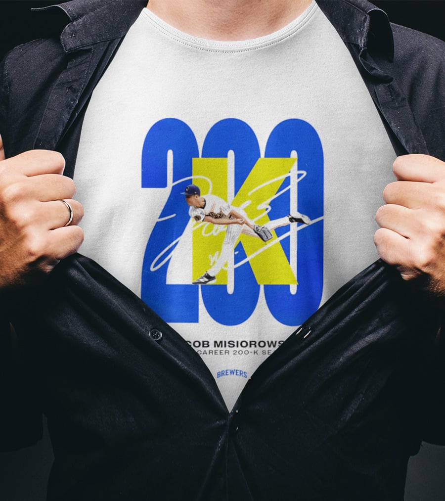 Jacob Misiorowski First Career 200 K Season Brewers 200K T-Shirt