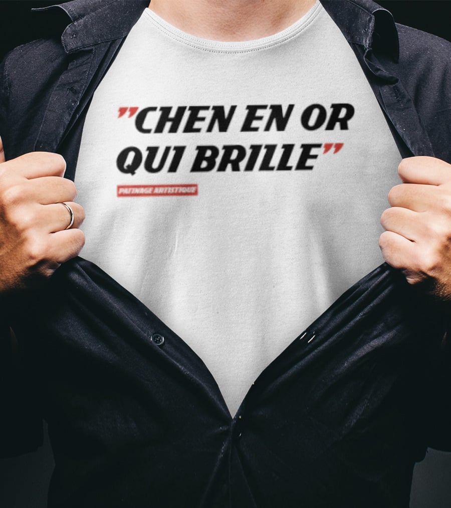 Chen En Or Qui Brille Patinage Artistique Quotes T-Shirt