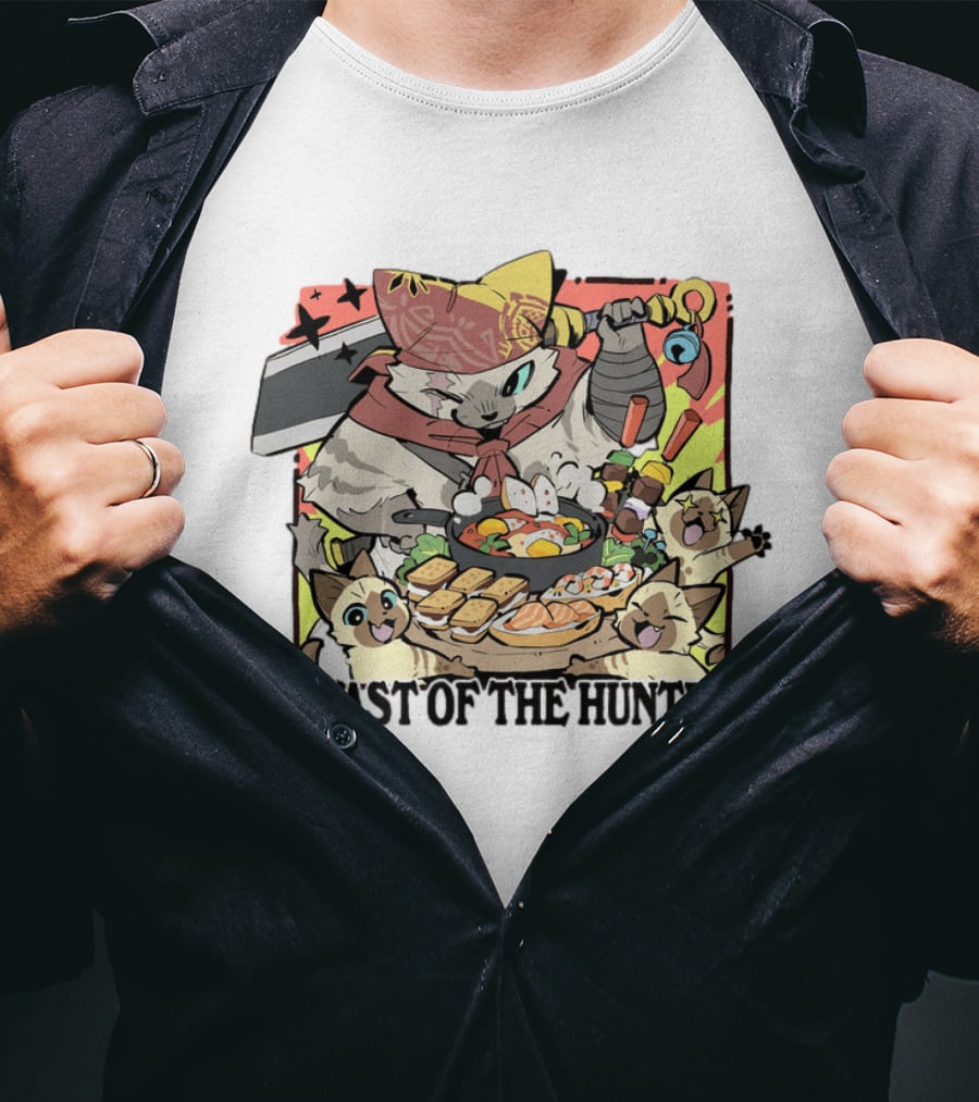 Feast Of The Hunter Cats Cooking Sushi And Food Celebration T-Shirt