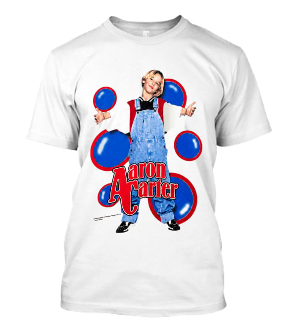Aaron Carter Overalls Blue Red Circles Fashion T-Shirt