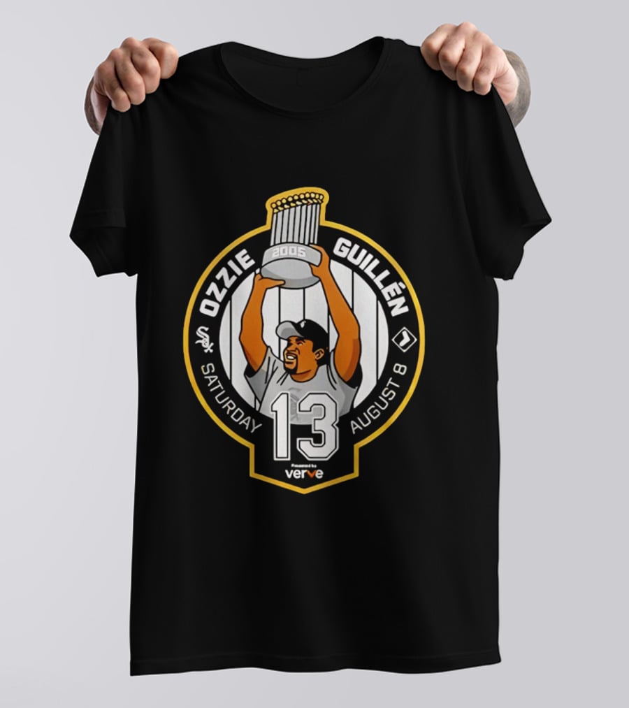 Ozzie Guillén 13 Chicago White Sox August 8 Celebration 2005 Trophy T-Shirt