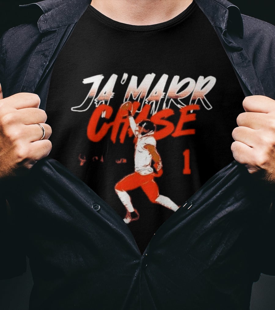 Cincinnati Bengals Ja'Marr Chase One Handed Catch 1 Receiver T-Shirt