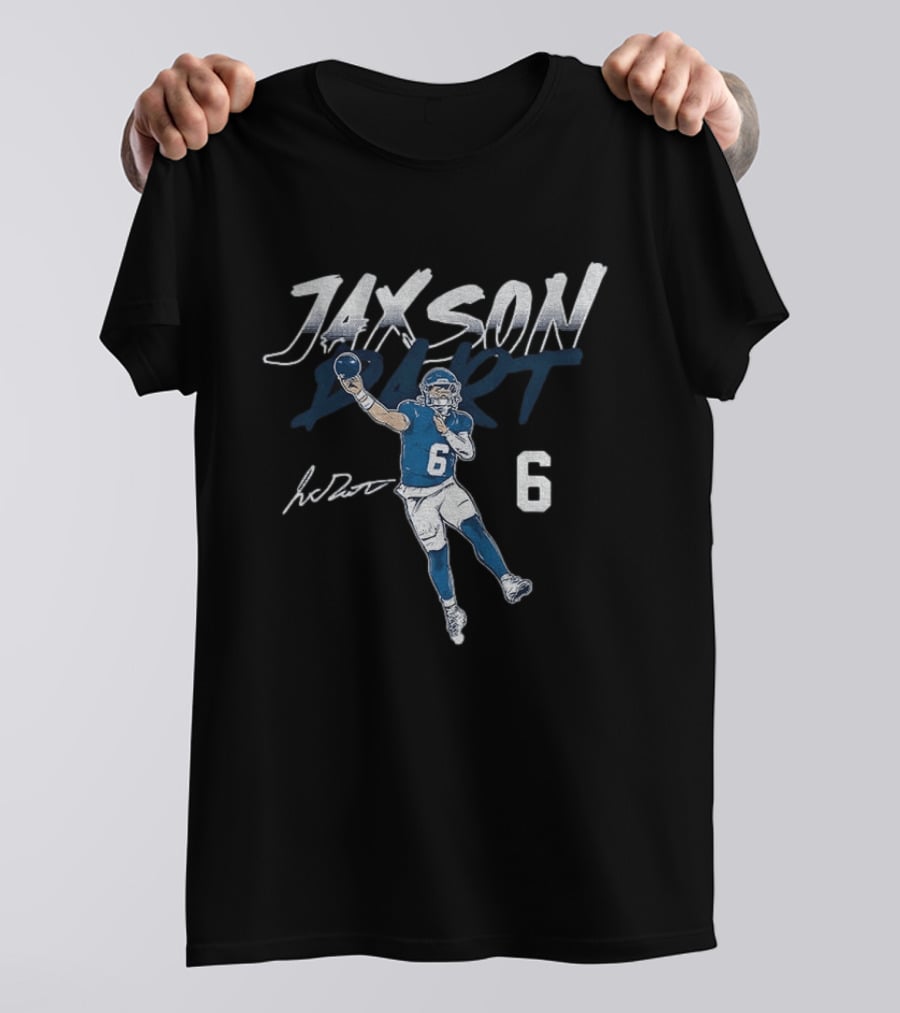 Jaxson Dart New York Giants Quarterback Number 6 Football Player T-Shirt