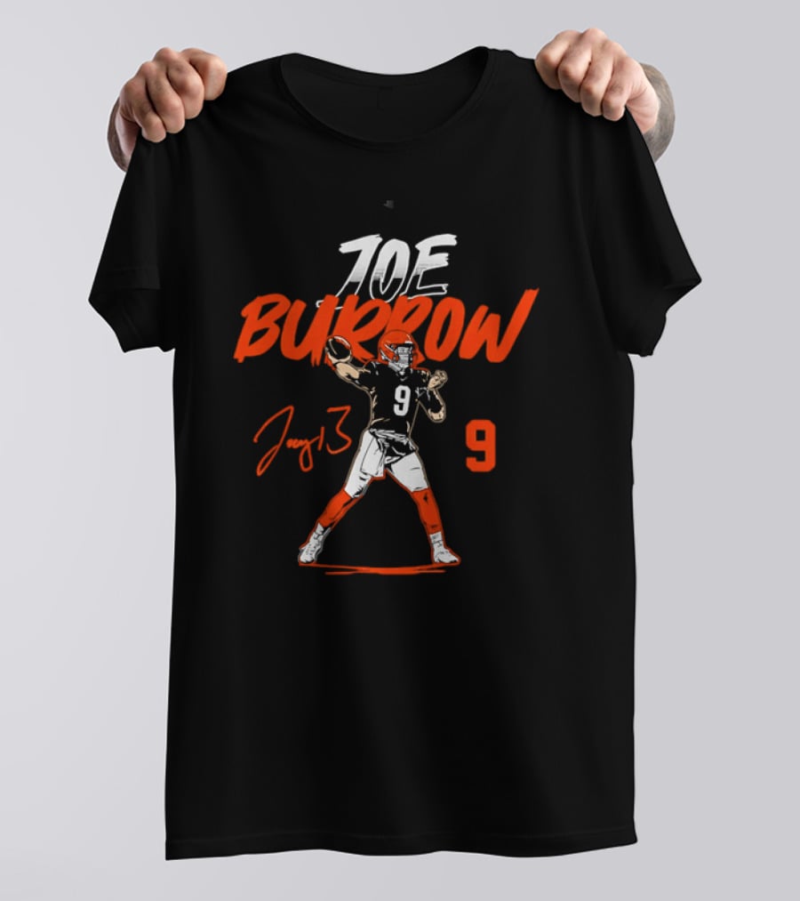 Cincinnati Bengals Joe Burrow Joey B 9 Quarterback Football T-Shirt
