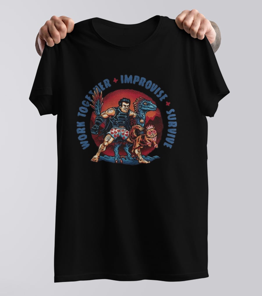 Work Together Improvise Survive Dungeon Crawler Carl Adventure Team T-Shirt
