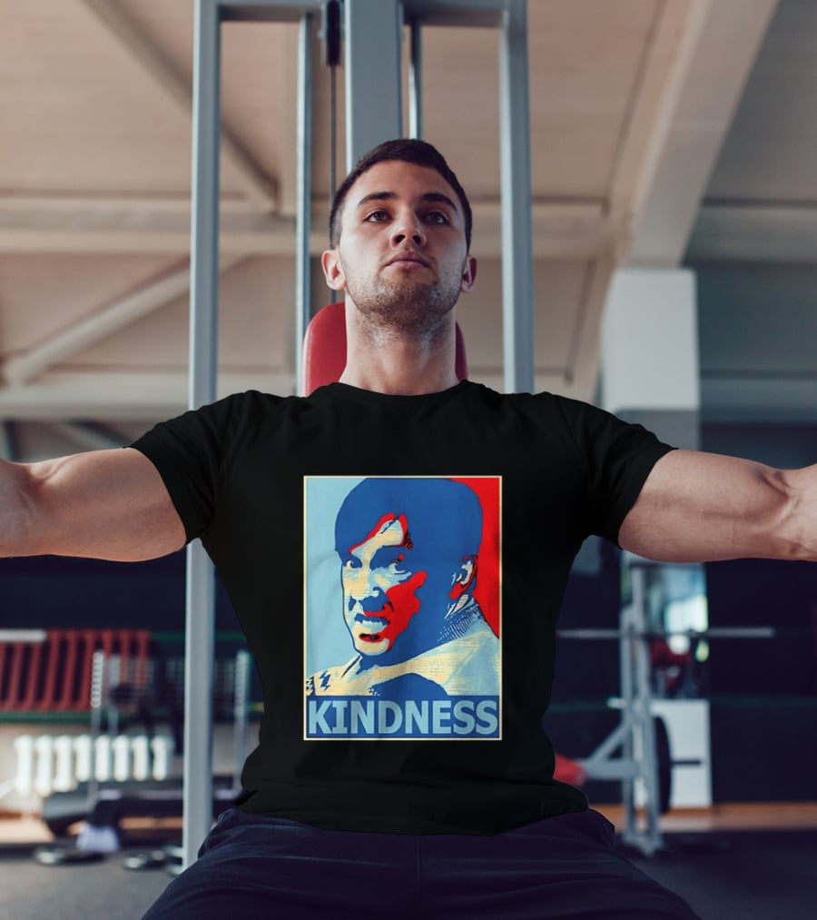 Kindness Mustachioed Man Halftone T-Shirt