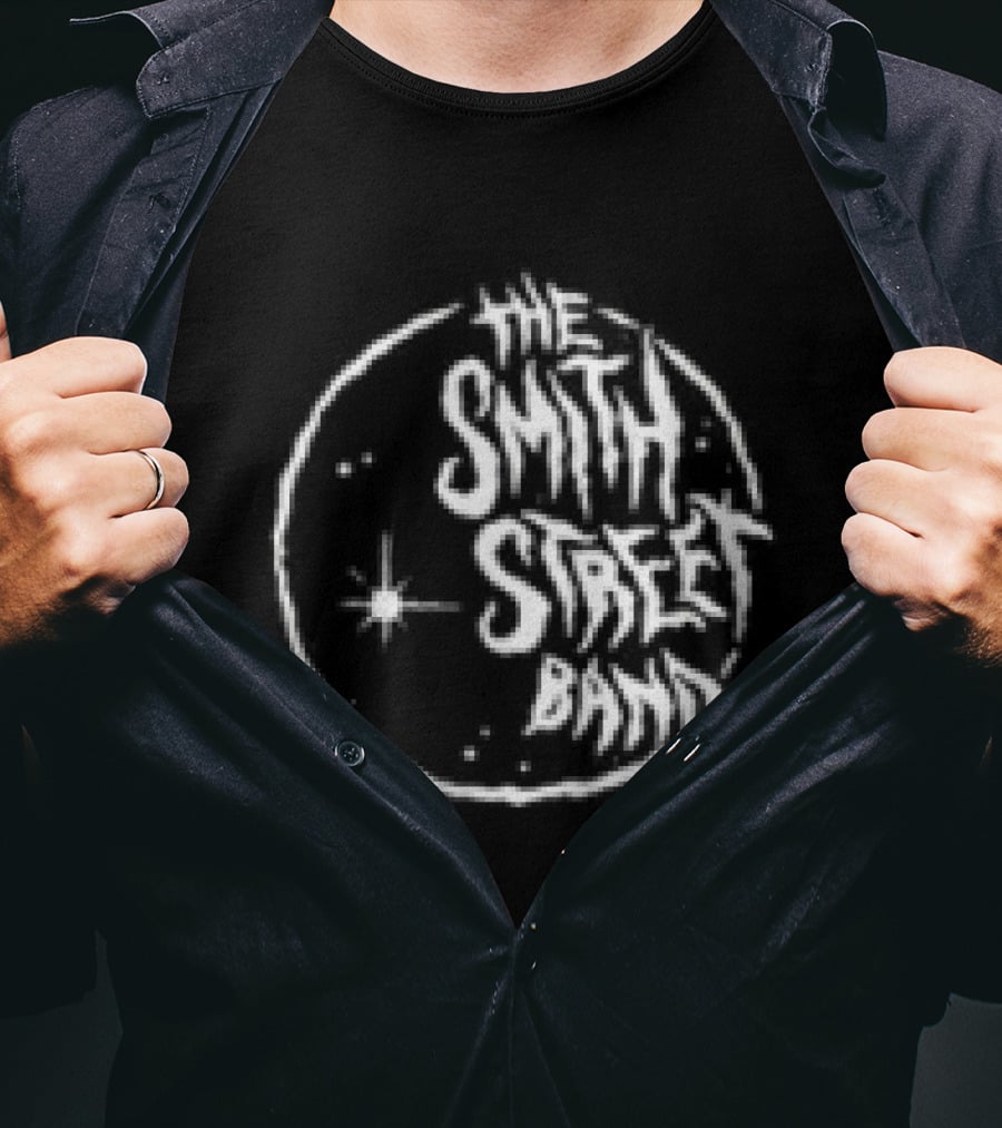 The Smith Street Band Black Moon Design White Circular T-Shirt