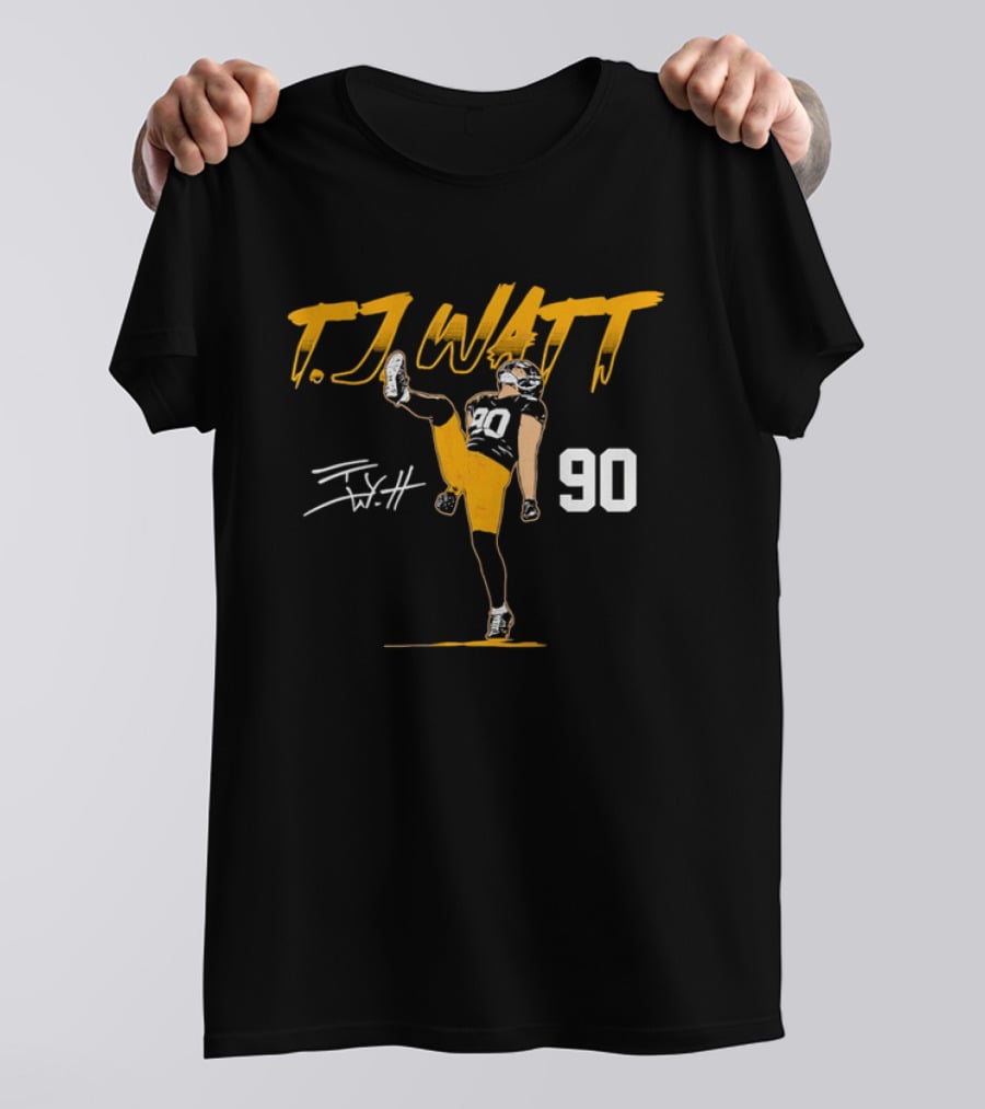 T.J. Watt 90 High Kick Celebration Football Player T-Shirt