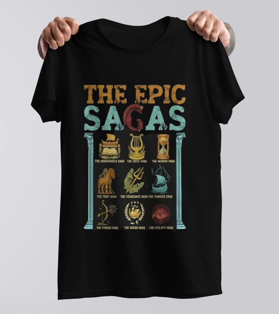 The Epic Sagas Underworld Circe Wisdom Troy Vengeance Thunder Ithaca Aegean Cyclops T-Shirt
