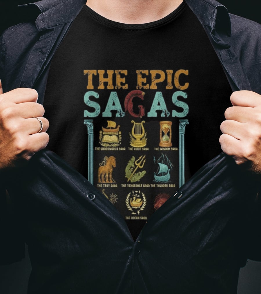 The Epic Sagas Underworld Circe Wisdom Troy Vengeance Thunder Ithaca Aegean Cyclops T-Shirt
