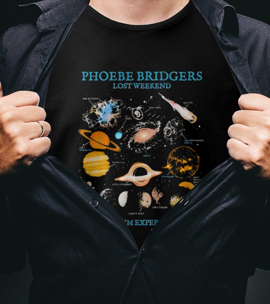 Phoebe Bridgers Lost Weekend Planetarium Experience 2026 Solar System Celestial Journey T-Shirt