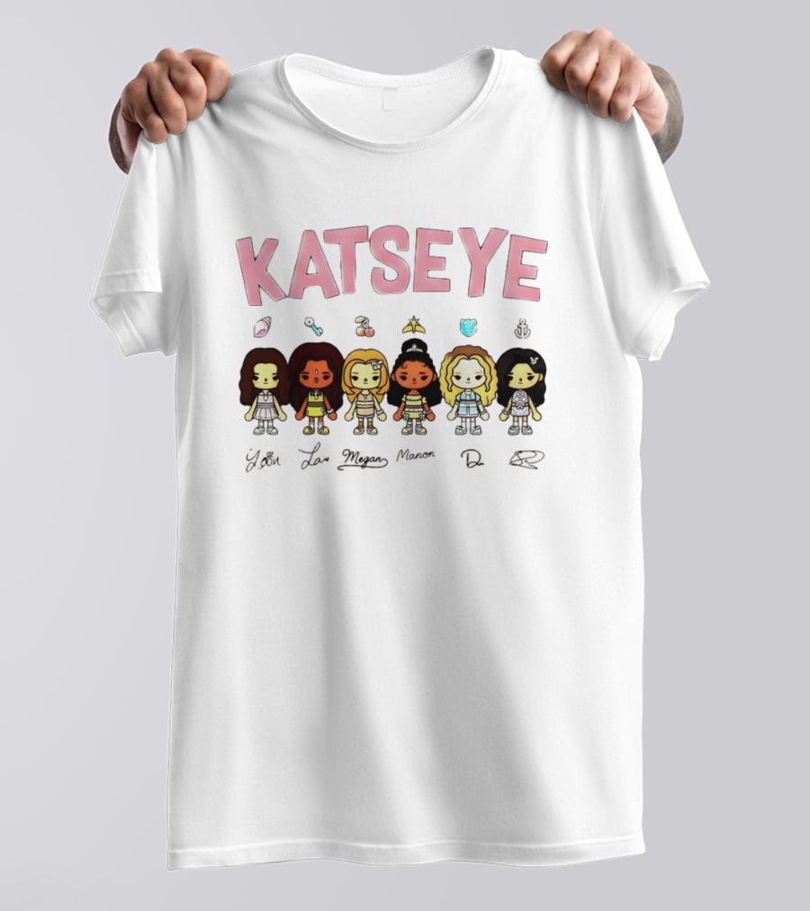 Katseye K Pop Chibi Idol Member Collection T-Shirt