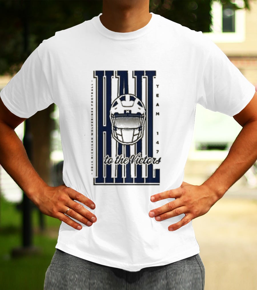 Hail Michigan Wolverines Football Helmet Icon 2026 T-Shirt