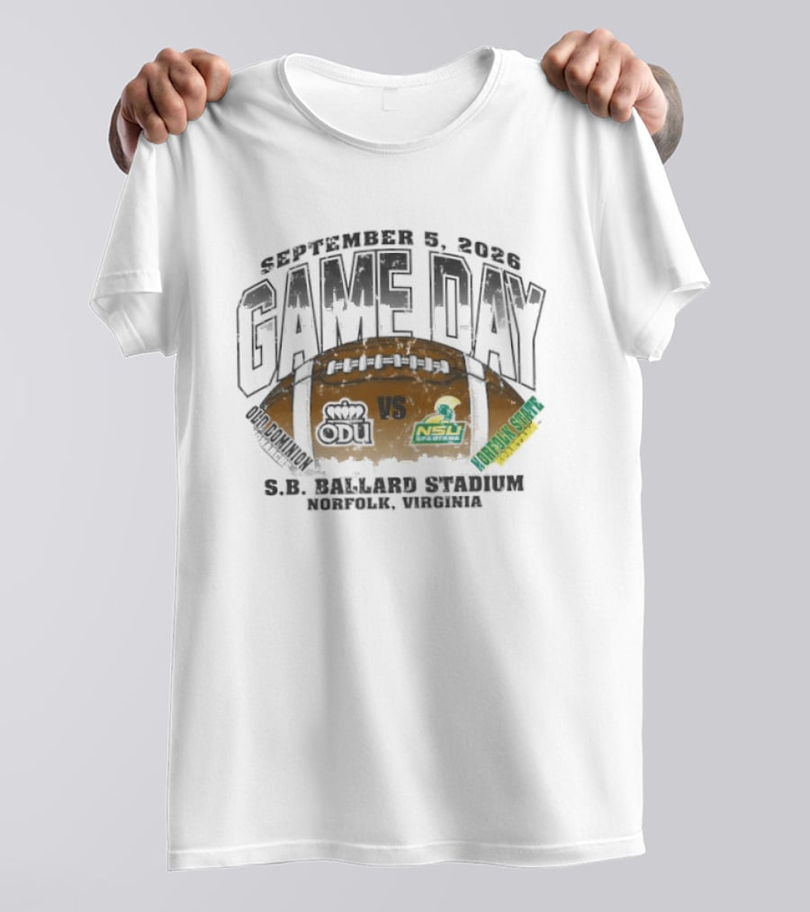 Old Dominion Monarchs Vs Norfolk State Spartans GameDay September 5 2026 SB Ballard Stadium Norfolk Virginia T-Shirt