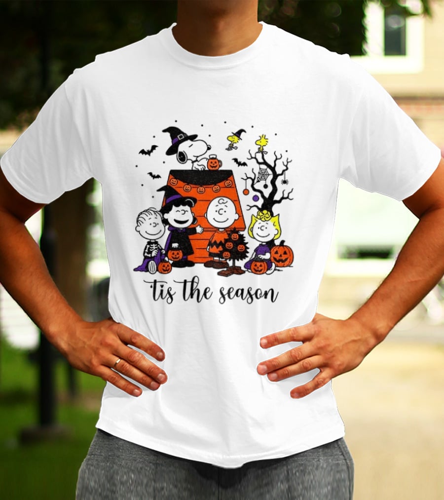 Peanuts Halloween Tis The Season Snoopy Charlie Brown And Friends T-Shirt