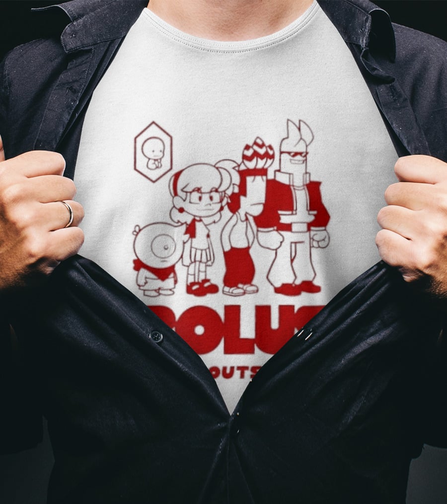 ROLUS In The Outskirts Cartoon Characters Lineup T-Shirt