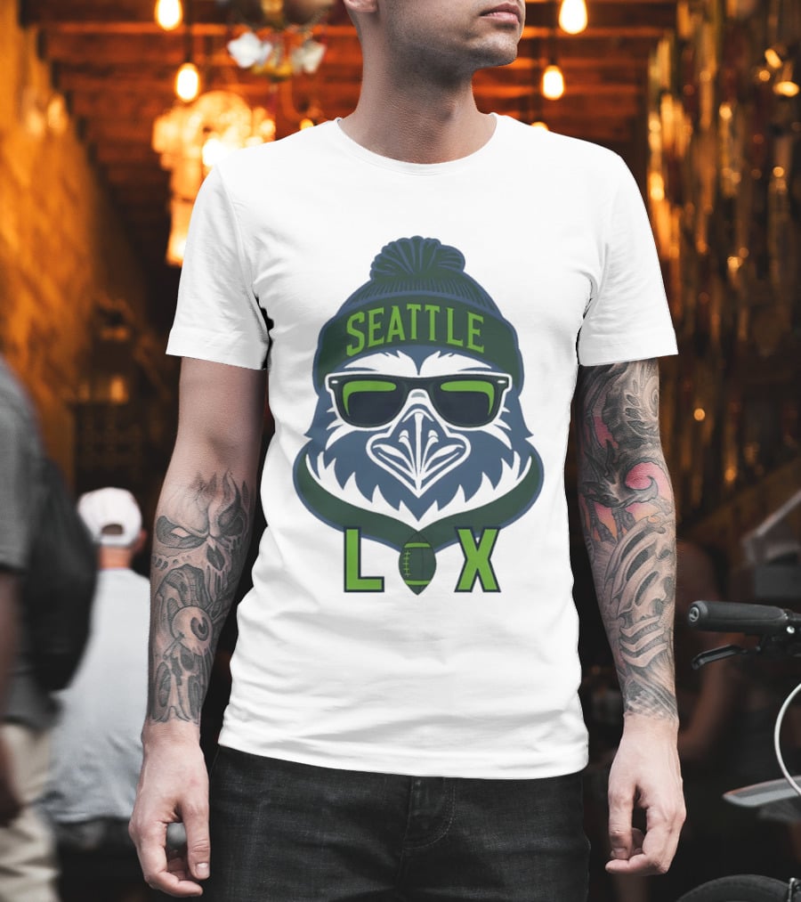 Seattle Seahawk LIX Game Day Beanie Sunglasses Football T-Shirt