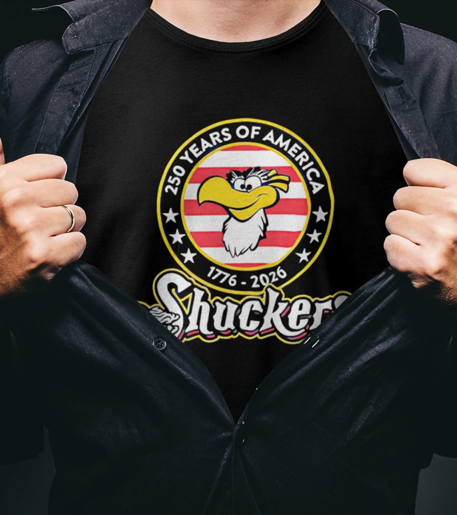 250 Years Of America 1776 2026 Shuckers With Clam And Stars T-Shirt