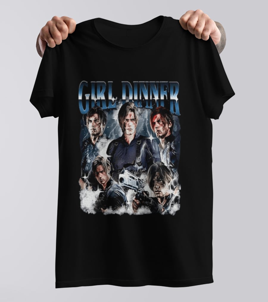 Leon Kennedy Girl Dinner Hero Collage T-Shirt