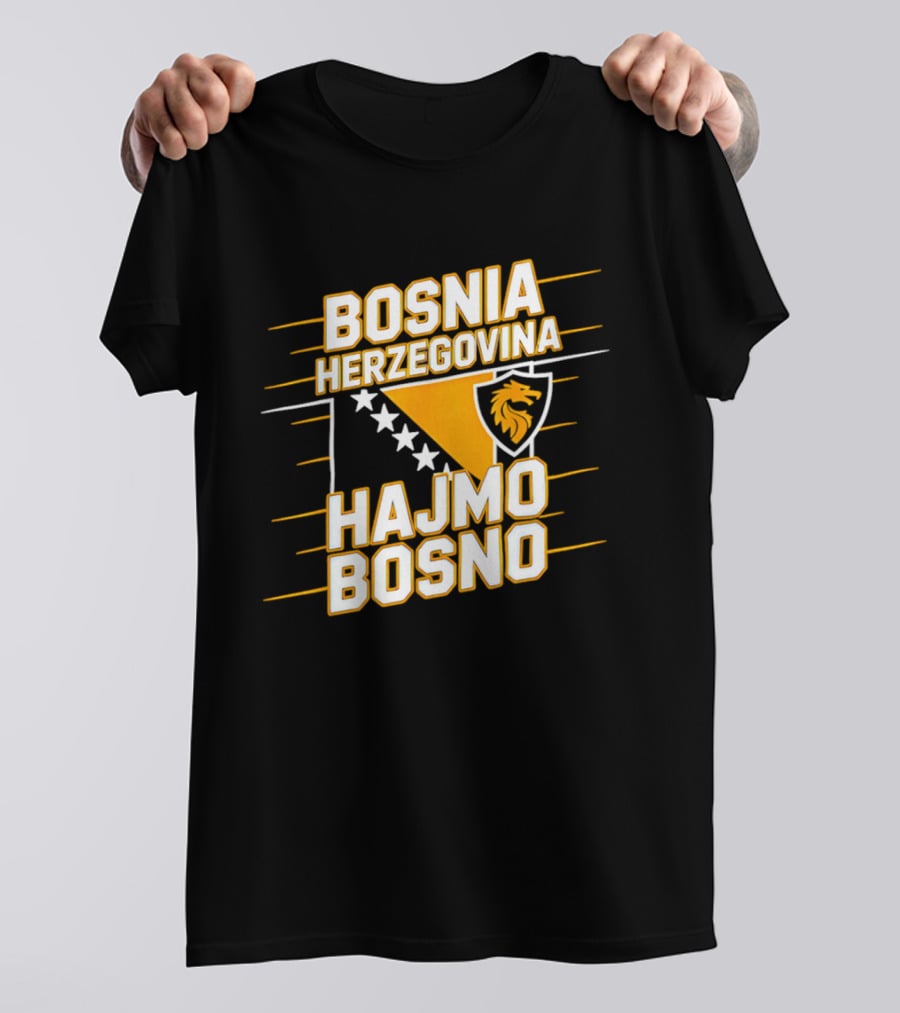 Bosnia Herzegovina Hajmo Bosno Crest And Stars T-Shirt