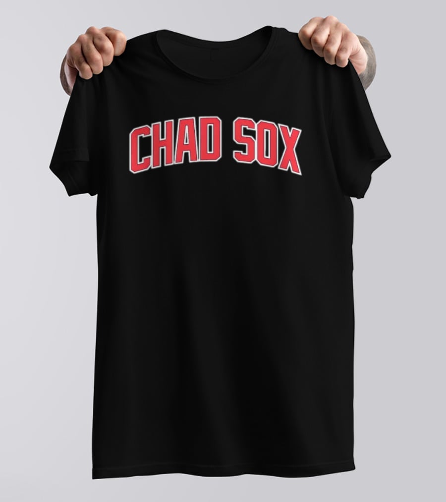 CHAD SOX Bold Red Lettering T-Shirt