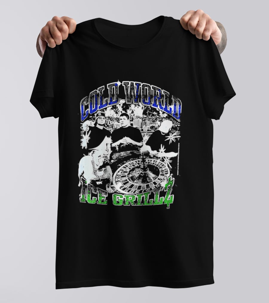 Cold World Ice Grillz Bulldog Roulette Wheel T-Shirt