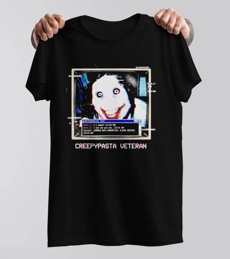 Creepypasta Veteran Horror Halloween Internet Messenger Chat T-Shirt
