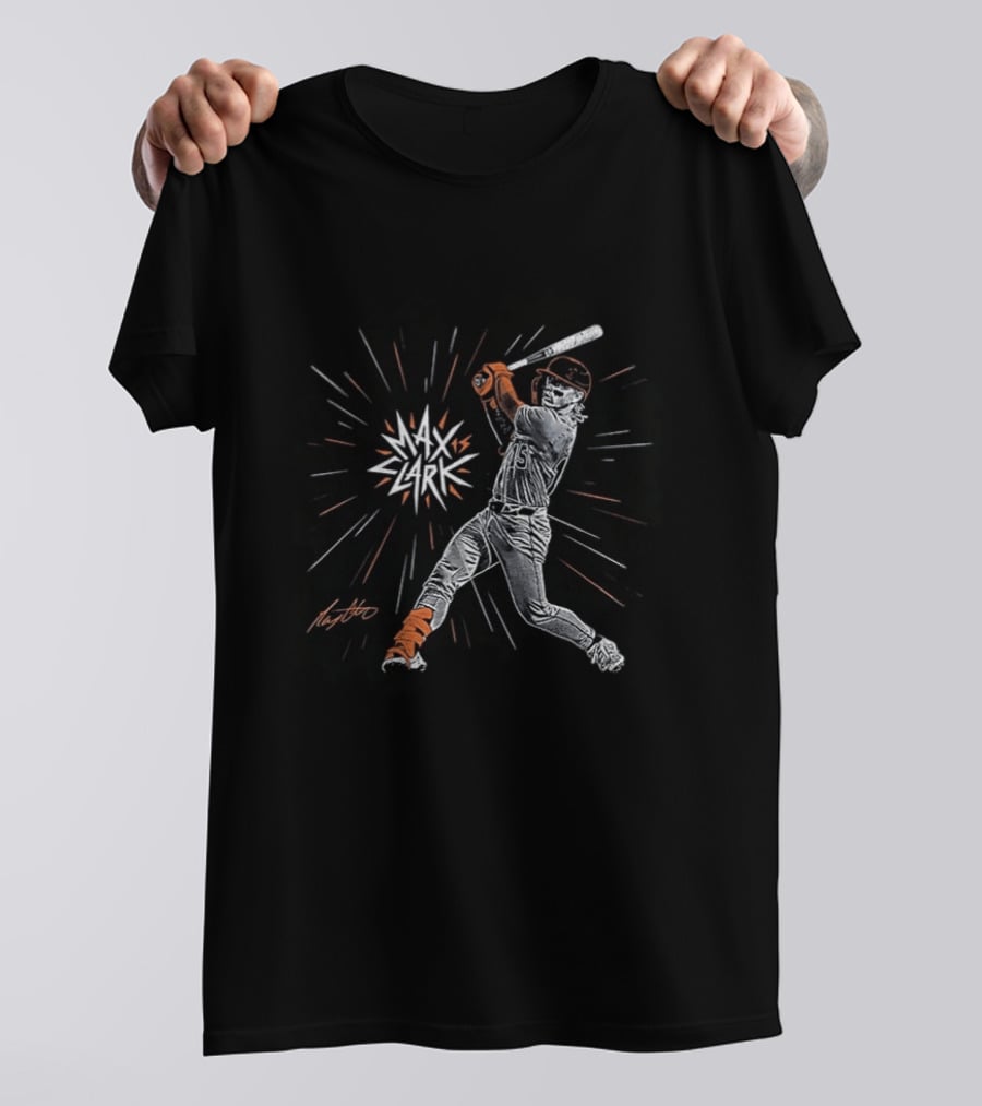 Max Clark Baseball Detroit Spark Hitter T-Shirt
