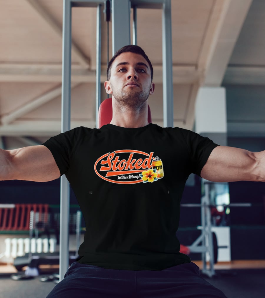 Milton Mango Stoked With Flowers Can T-Shirt