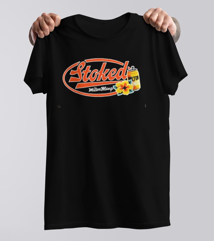 Milton Mango Stoked With Flowers Can T-Shirt
