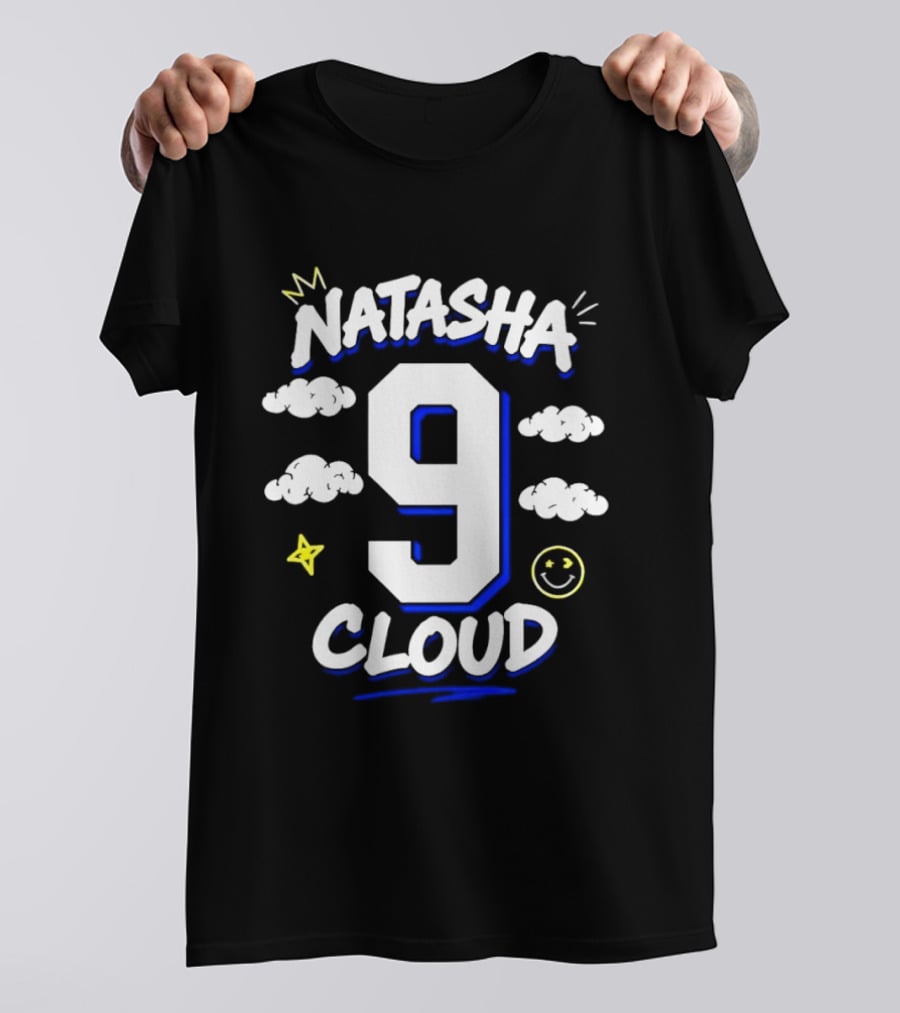 Natasha Cloud 9 Chicago Sky 2026 Clouds Stars Smiley T-Shirt