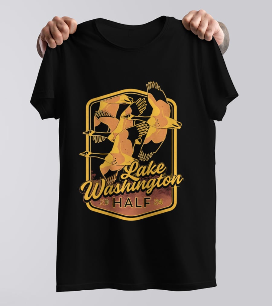Lake Washington Half Marathon 2024 Geese T-Shirt
