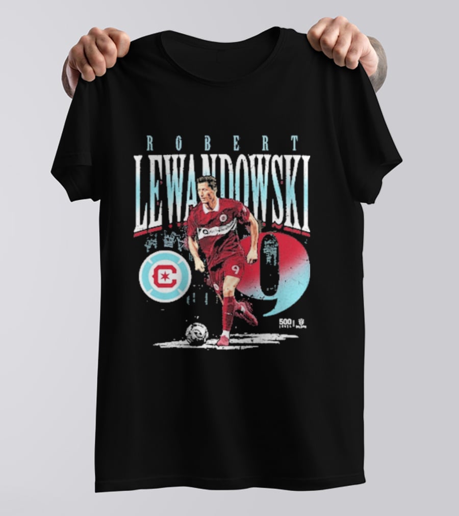 Robert Lewandowski Chicago Fire FC Number 9 Soccer Star T-Shirt