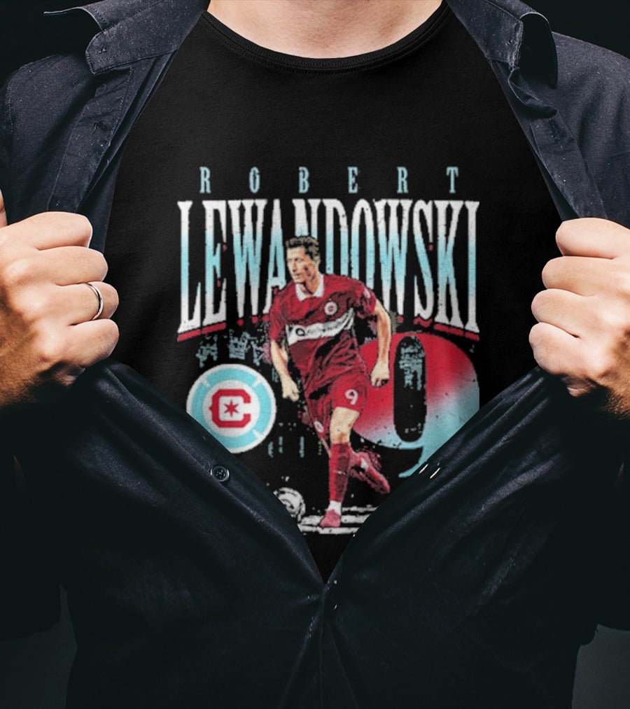 Robert Lewandowski Chicago Fire FC Number 9 Soccer Star T-Shirt