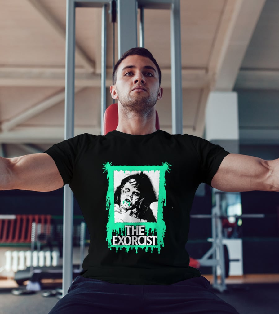 The Exorcist Regan Macneil Neon Drip Horror T-Shirt