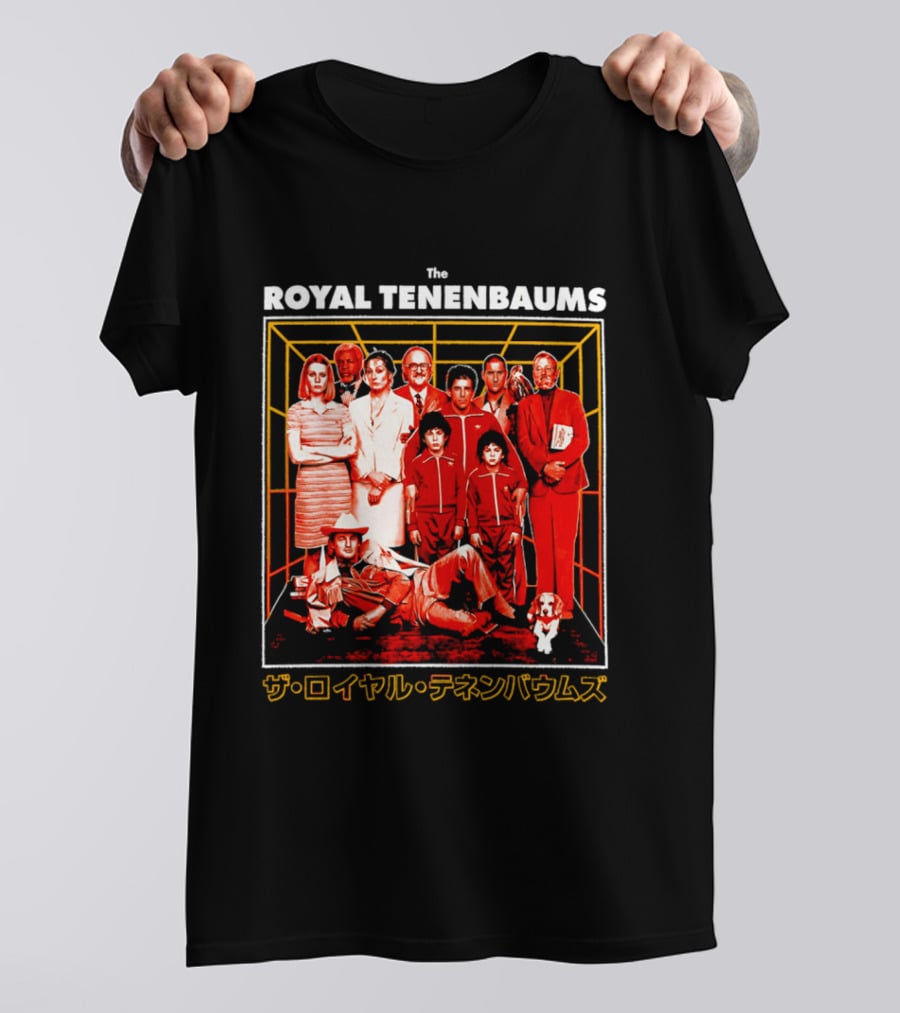 The Royal Tenenbaums Movie Cast Retro Japanese T-Shirt