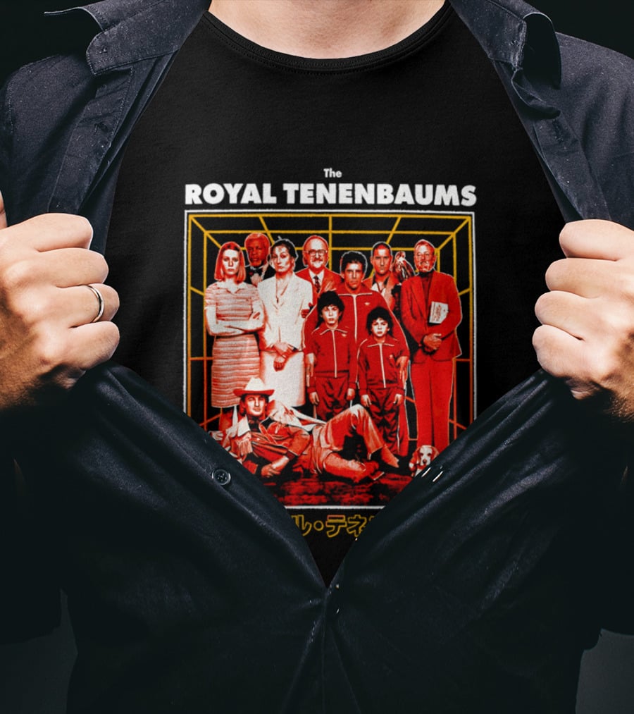 The Royal Tenenbaums Movie Cast Retro Japanese T-Shirt